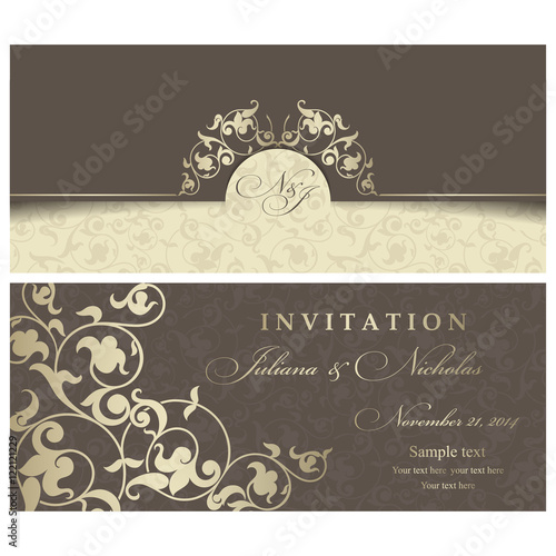 Wedding Invitation. Envelope for money. Greeting Card in an  vintage-style.