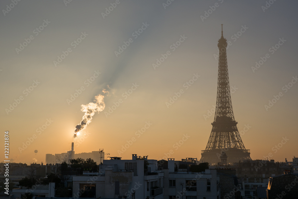 Obraz premium Pollution sur Paris.