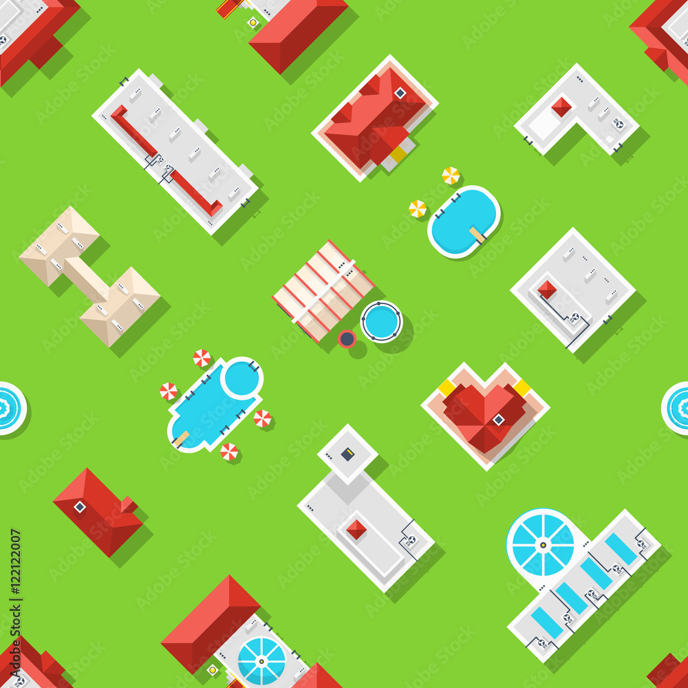 City Element Seamless Pattern City Element Seamless Pattern