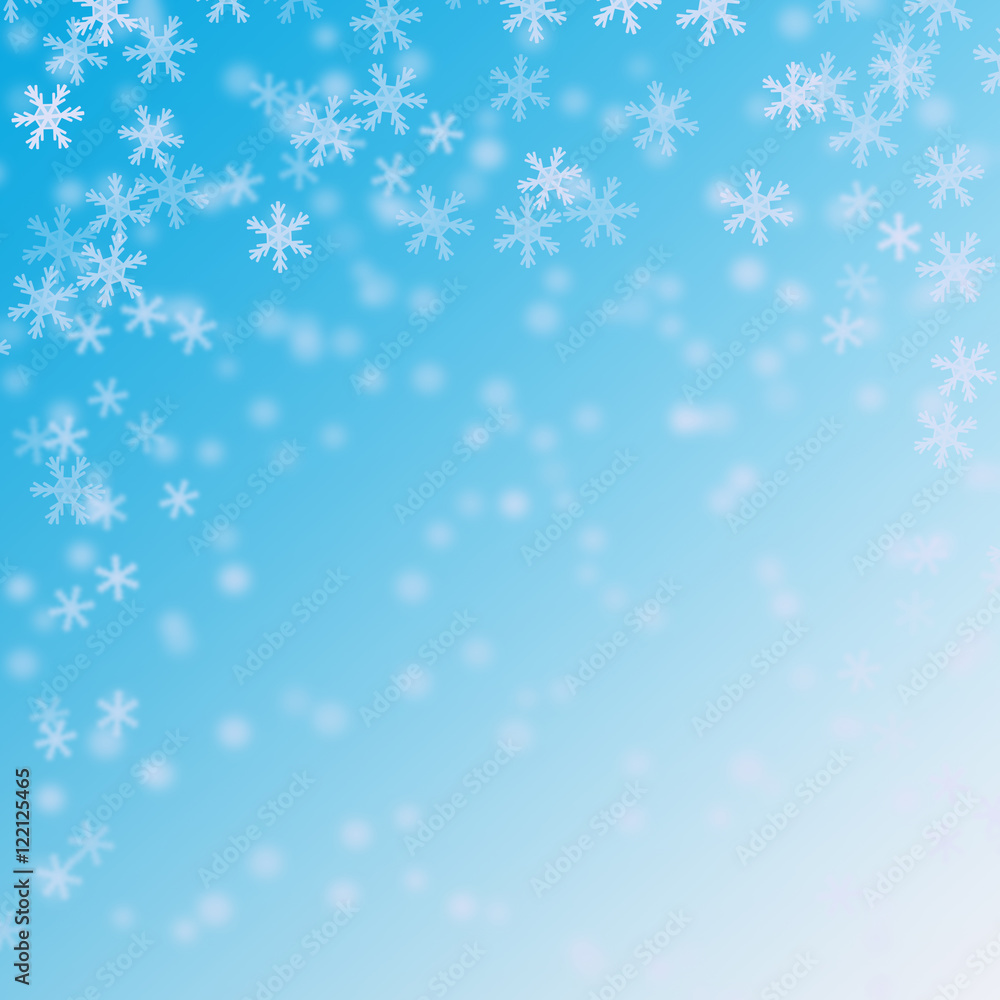 Snow flakes Abstract winter background