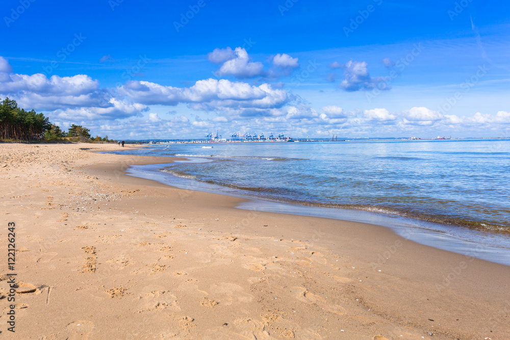 Beautiful beach at Baltic Sea in Poland
