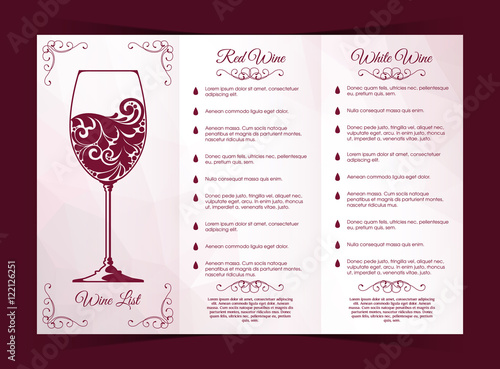 Vector templates for wine list