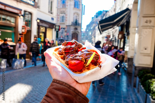 Brussels waffles are prepared with an egg-white-leavened or yeast-leavened batter. They are lighter, crisper and have larger pockets compared to other European waffle varieties,