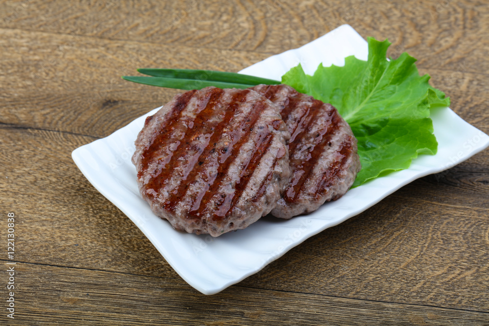 Grilled burger cutlet