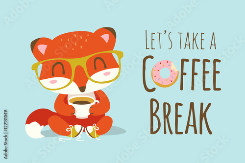 vector coffee break illustration