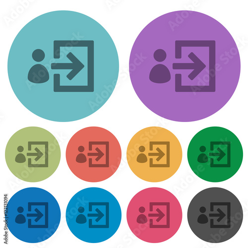 Color user login flat icons