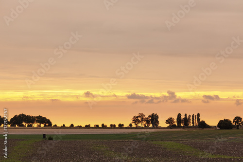 Landschaft bei Kap Arkona im Sonnenuntergang