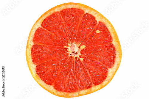 Red Grapefruit isolated on a white background.