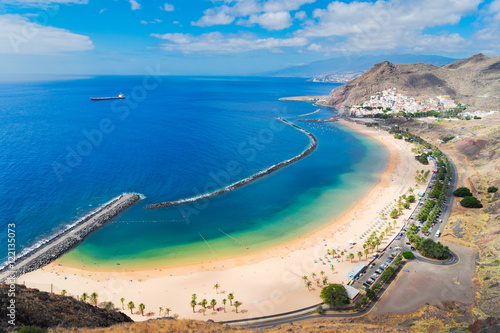 aerial view of Las Teresitas beach, Tenerife