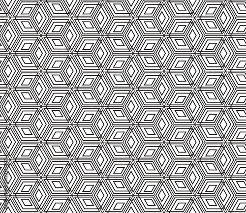 Seamless texture of cubes. Optical illusion.