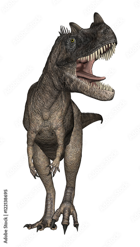 3D Rendering Dinosaur Ceratosaurus on White 3D Rendering Dinosaur Ceratosaurus on White