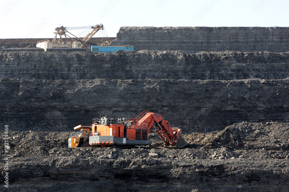 Fototapeta coal mining in the open air
