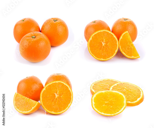 sweet orange on white background