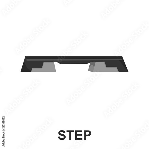Fitness step board icon cartoon. Single sport icon from the big fitness, healthy, workout set.