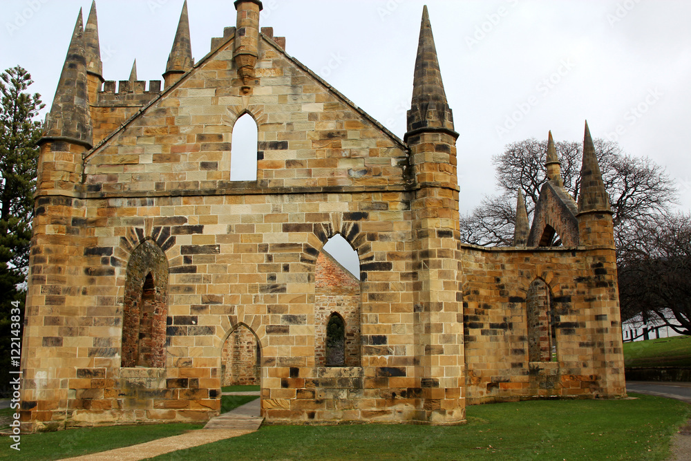 Historic Convict Church At Port Arthur, Tasmania Historic Convict Church At Port Arthur, Tasmania