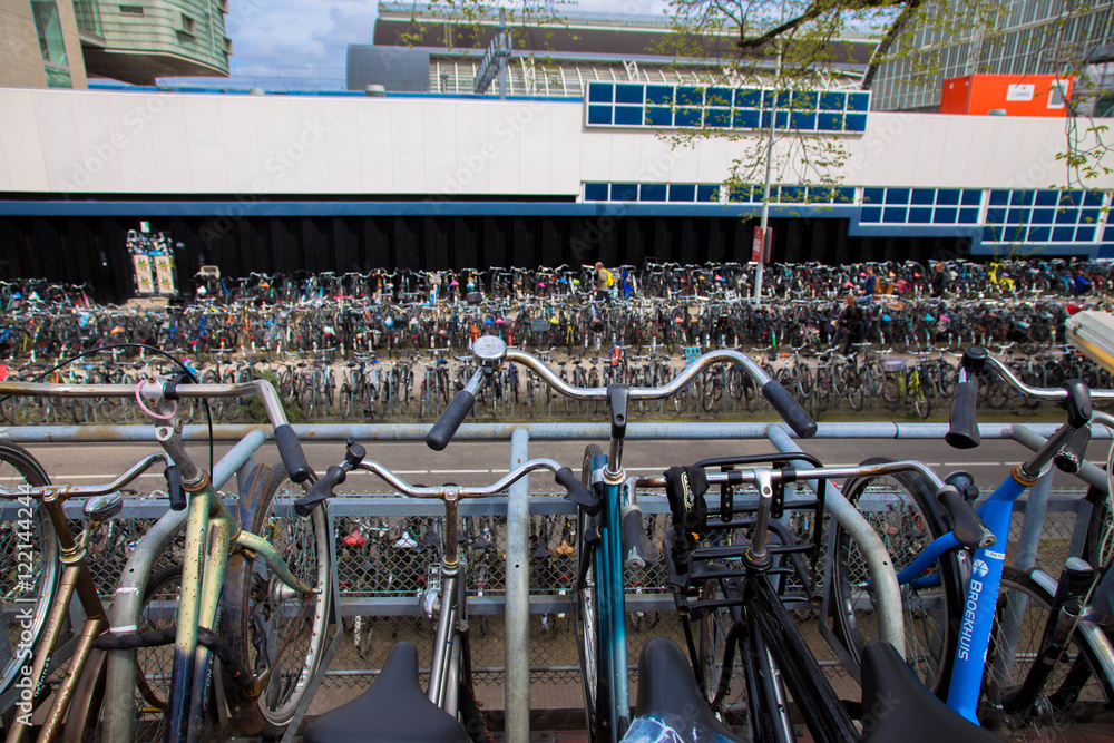 Huge bike bicycle parking station