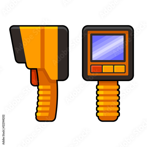 Thermal Imaging of Underfloor Heating Camera. Vector