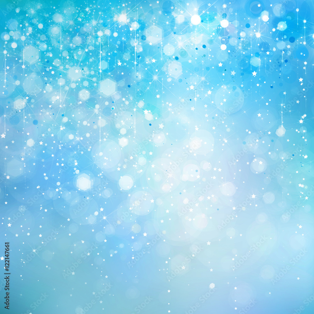 Abstract blue sparkle, glitter background.