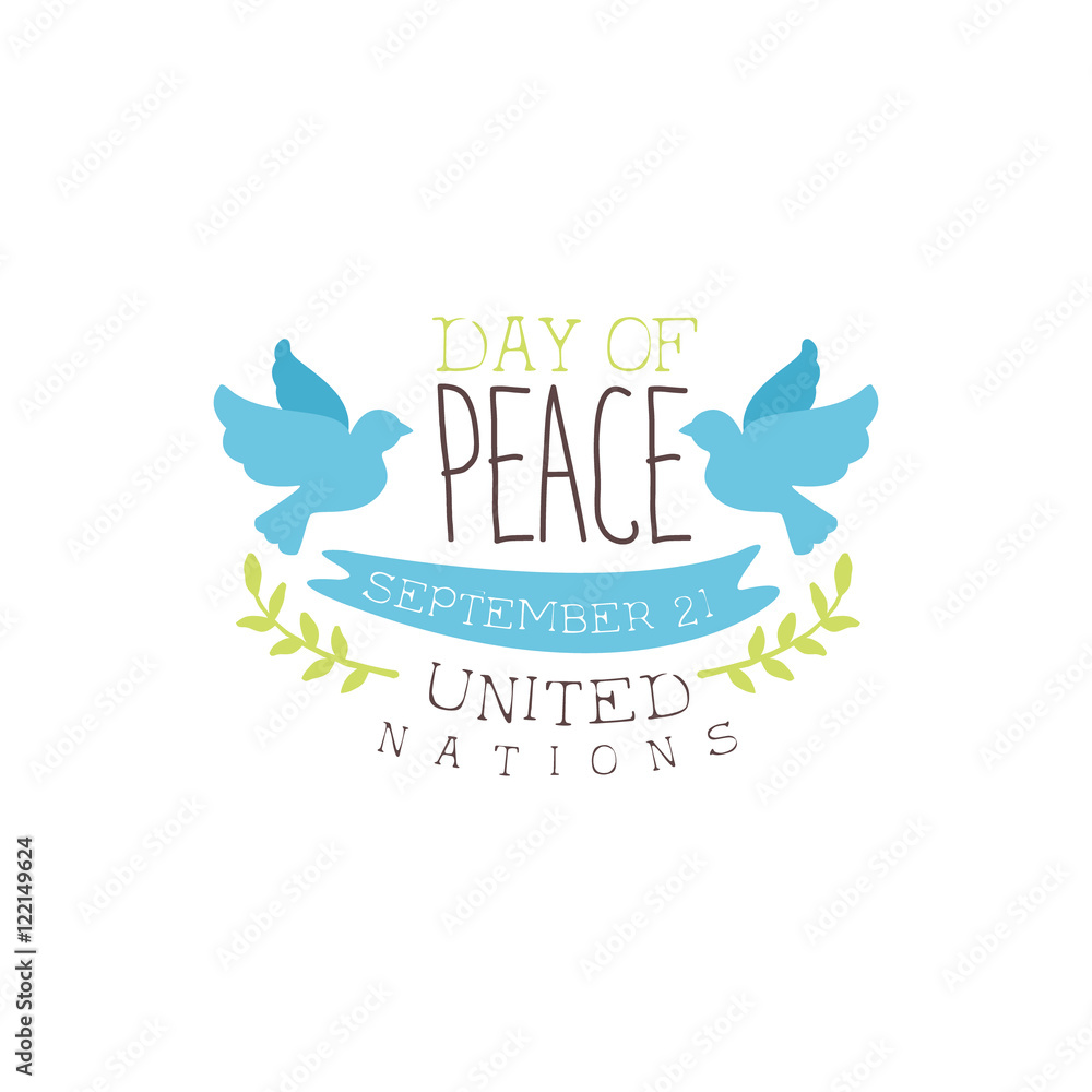 International Peace Day Label Designs In Pastel Colors International Peace Day Label Designs In Pastel Colors