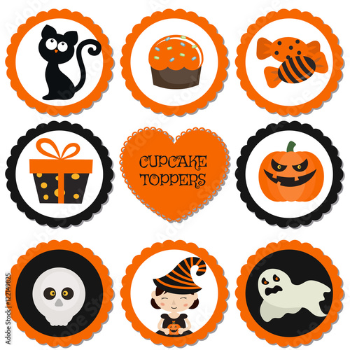 Cupcake toppers for Halloween.