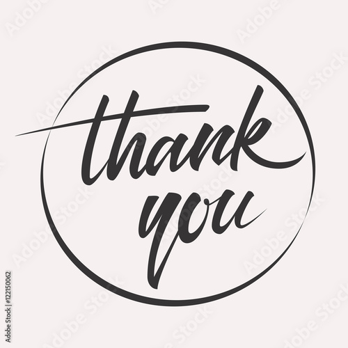 Vintage vector thank you handwritten inscription. hand drawn lettering. Thank you calligraphy. Thank you card. Vector illustration.