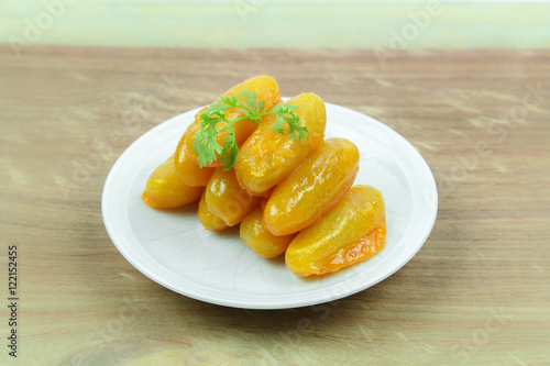 Sweet jackfruit seeds, Thai dessert (Met Khanoon) photo