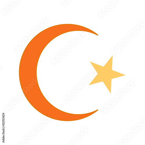 Star and crescent symbol icon.