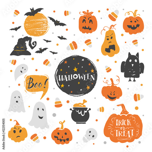 Halloween elements set