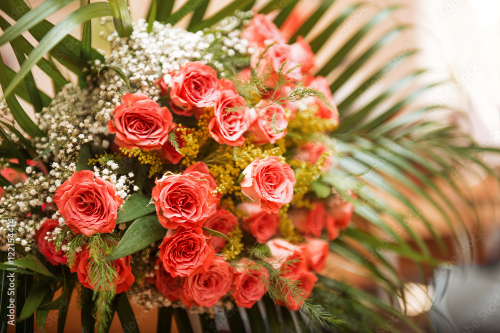 Bouquet of flowers. Selective focus. Toned image Bouquet of flowers. Selective focus. Toned image