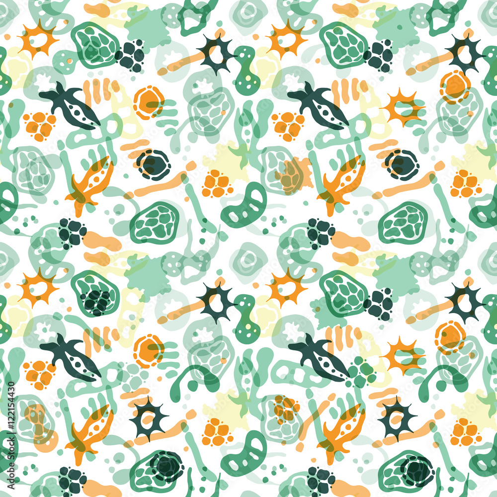 Bacteria seamless pattern Bacteria seamless pattern