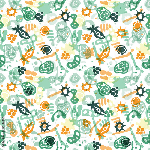 Bacteria seamless pattern