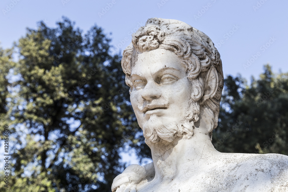 Statue at Villa Borghese in Rome, Italy