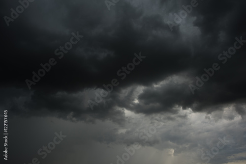 Dark storm cloud and rainy