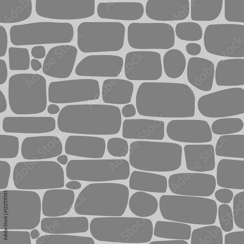 Seamless pattern with gray stones