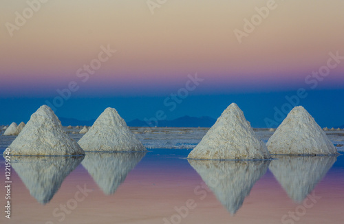 Salzberge auf dem Salar de Uyuni, Teleaufnahme