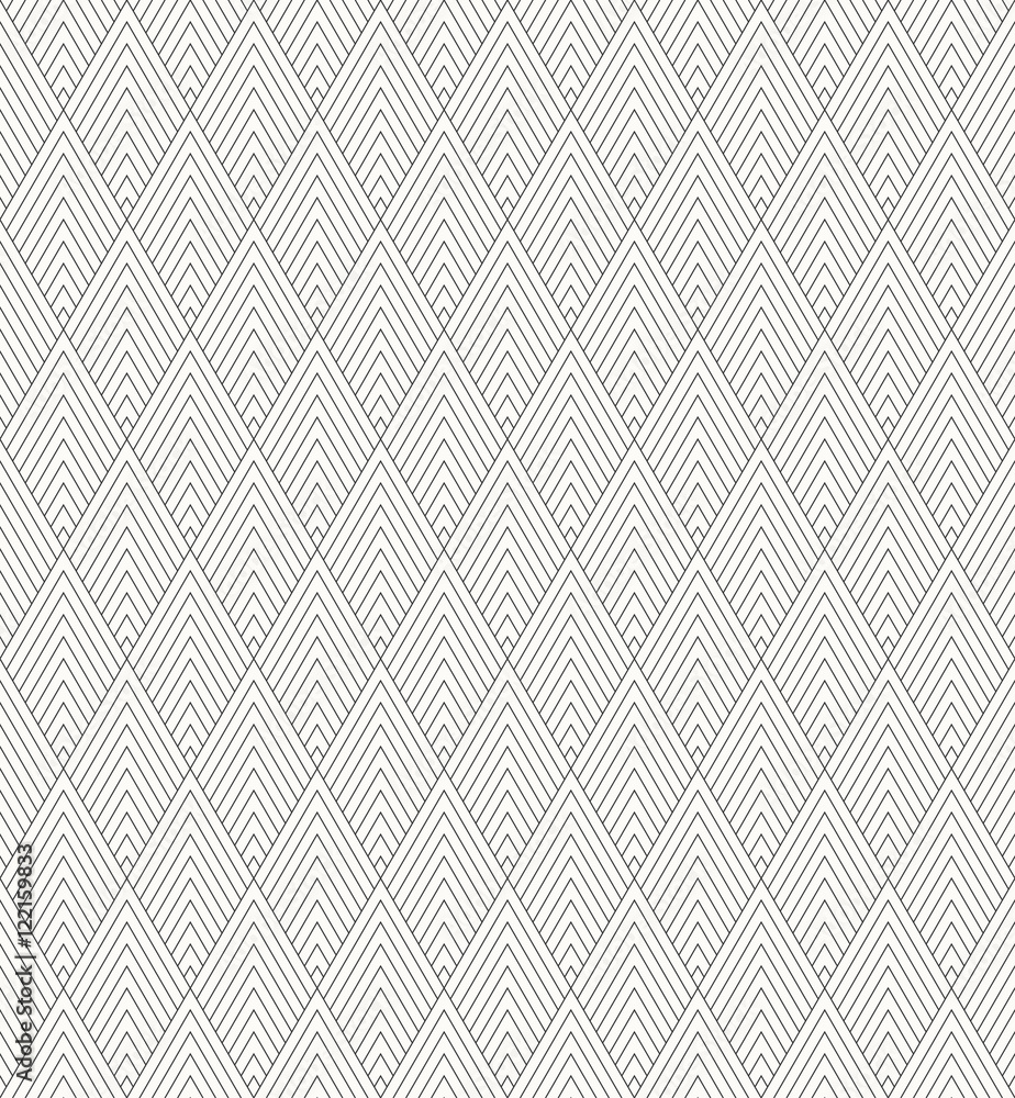 Fototapeta premium seamless monochrome vector pattern of striped rhombuses.