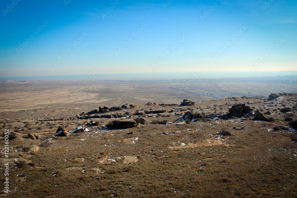 Views of Gobustan national park, Azerbaijan