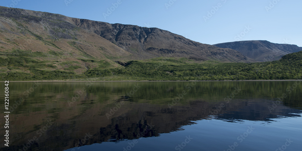 Trout River Pond in Gros Morne National Park, Newfoundland and L