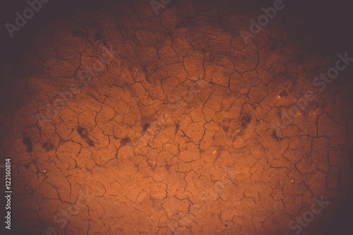 Ausgetrockneter Lehm Boden mit Rissen