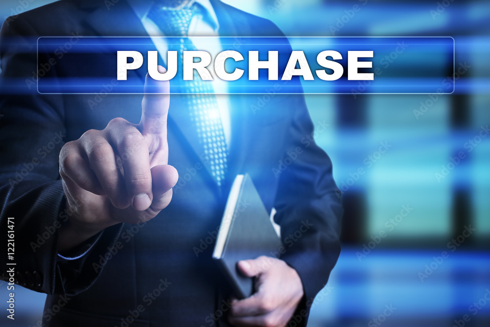 Businessman is pressing button on touch screen interface and selecting Businessman is pressing button on touch screen interface and selecting