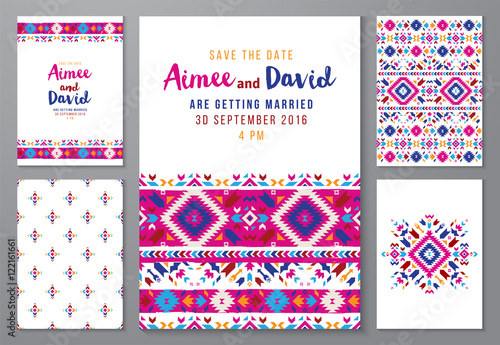 hand drawn mexican templates set