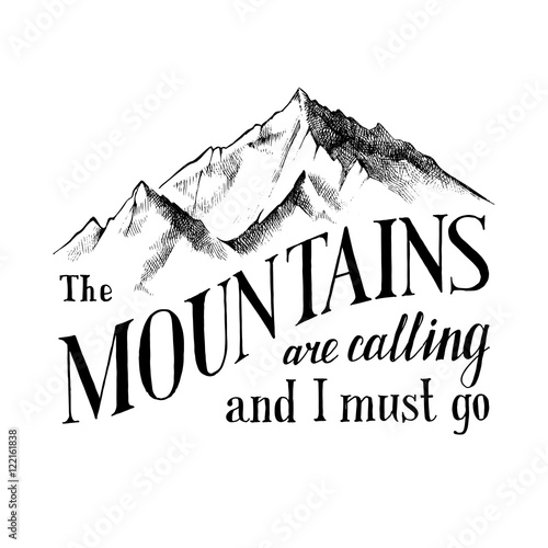 the mountains are calling and I must go - emblem