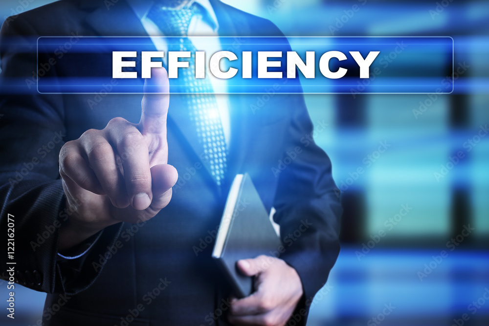 Businessman is pressing button on touch screen interface and selecting Businessman is pressing button on touch screen interface and selecting