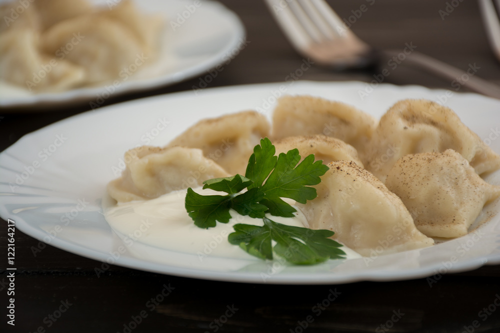 Pelmeni - Russian cuisine, meat dumplings