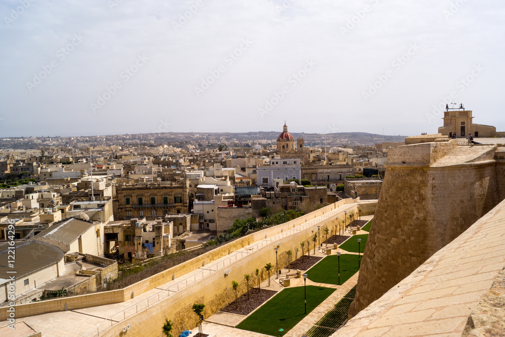 Blick von der Cittadella auf Victoria Rabat Gozo