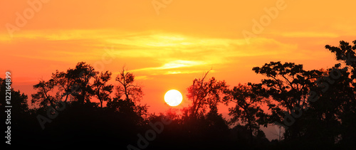 Panoramic view of Sun set