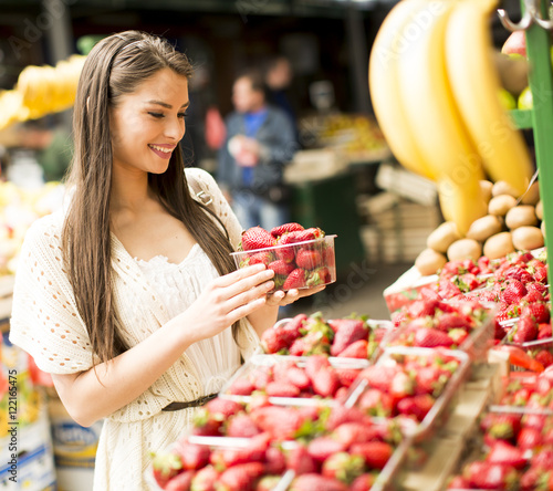 Young woman  at the market