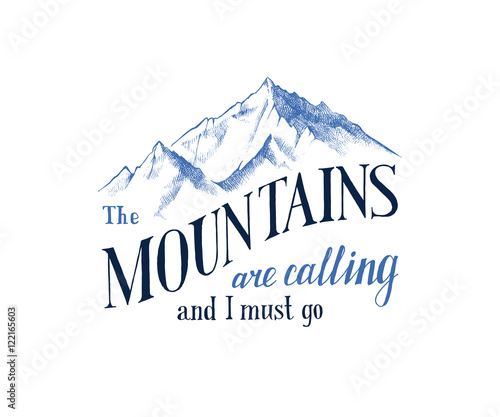the mountains are calling and I must go - emblem