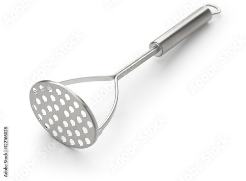 potato masher isolated on white background photo