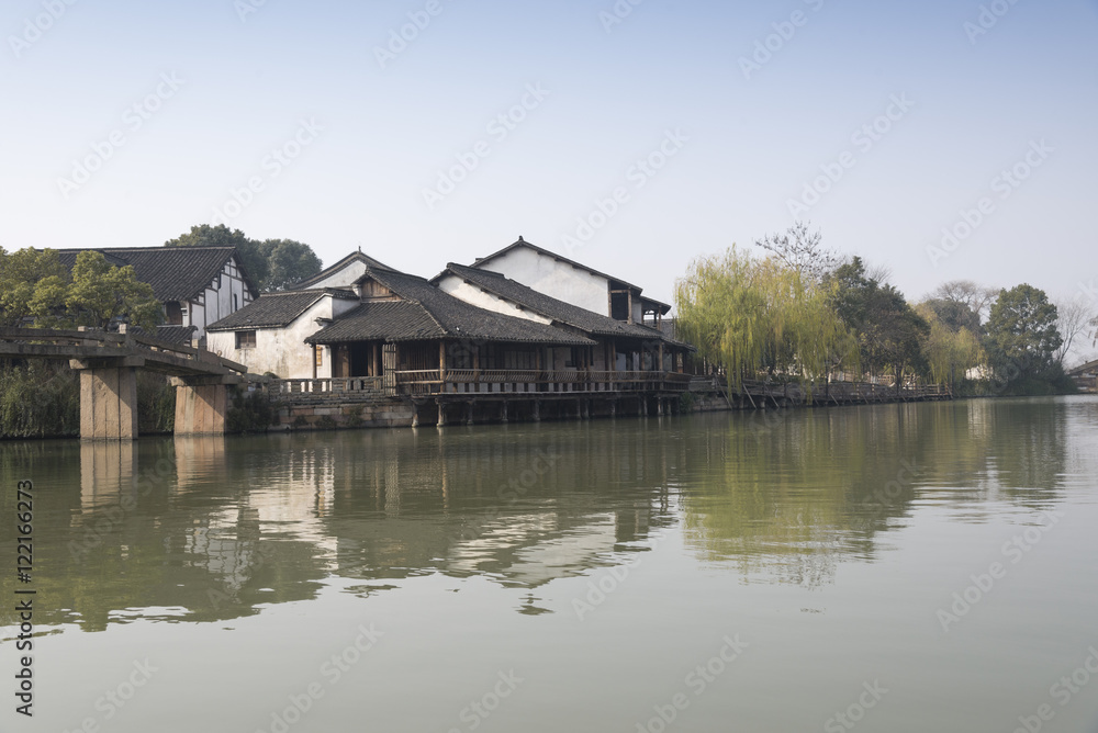 Fototapeta premium Jiangnan Water Village Scenery